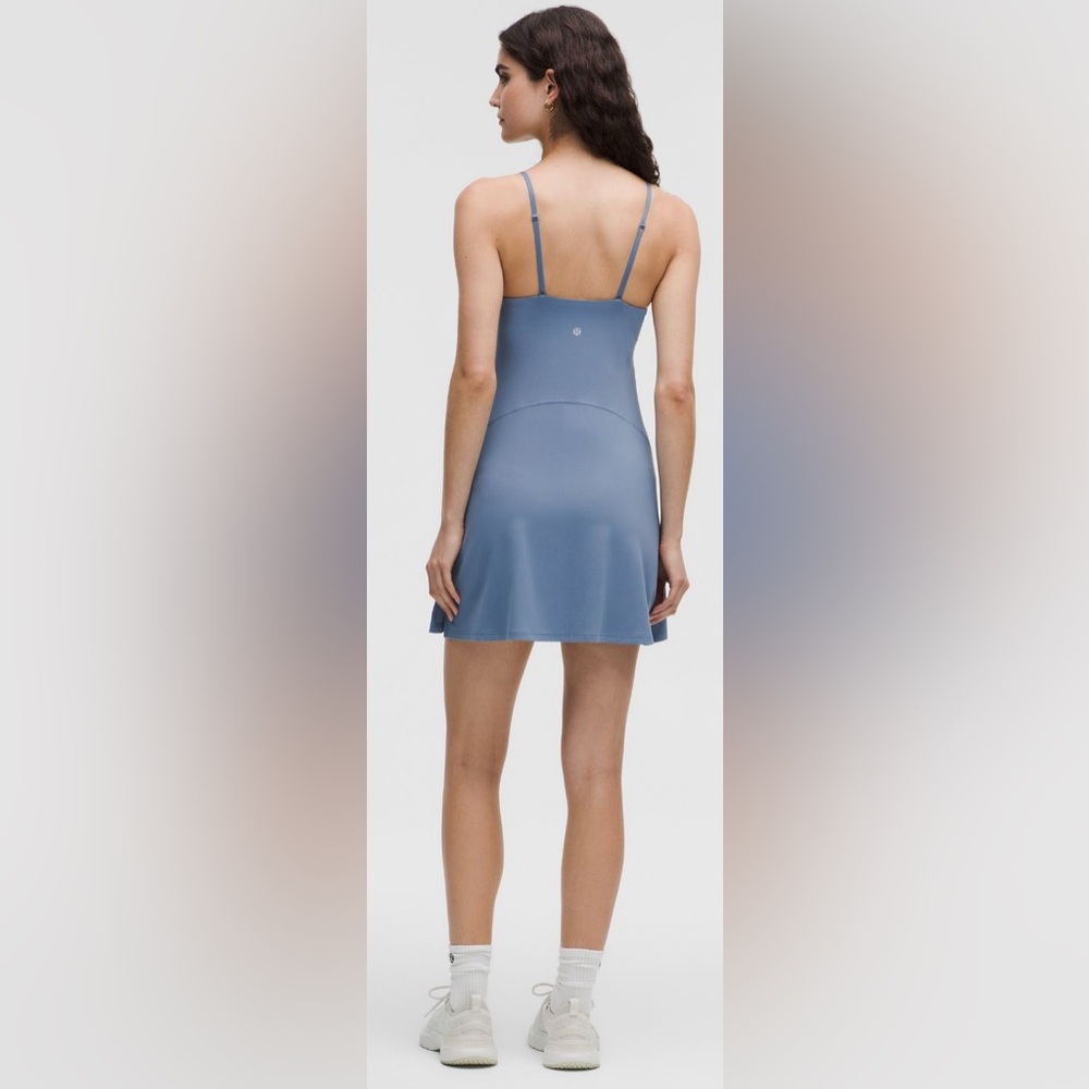Lululemon Align Side-Slit Cami Dress Washed Denim Sz 10 - Picture 2 of 8